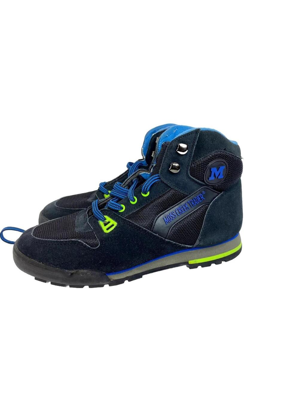 VTG MOSS CREEK TIMBER HIKING BOOTS Wmn's 5 1/2, Black, Blue, Neon JCPENNEY